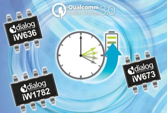 Dialog Semiconductor 宣布旗下支援 QC 3.0 晶片組，已開始量產