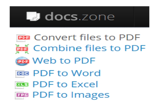 DOCS.ZONE 線上服務，集合 PDF 相關檔案處理的六大功能