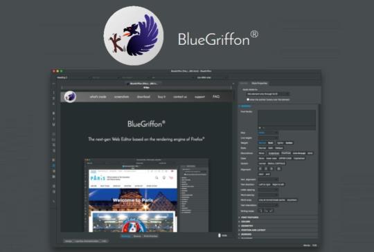 BlueGriffon 藍獅鷲，跨平台並支援 HTML5 及 CSS3 的免費網頁編輯器