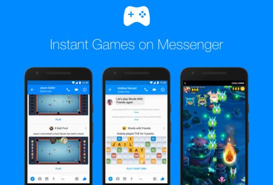 Facebook Messenger 即時遊戲開玩，新增排行榜及聊天機器人新功能