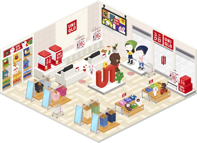 【圖一】LINE PLAY團隊打造UNIQLO紅白相間的主題房間